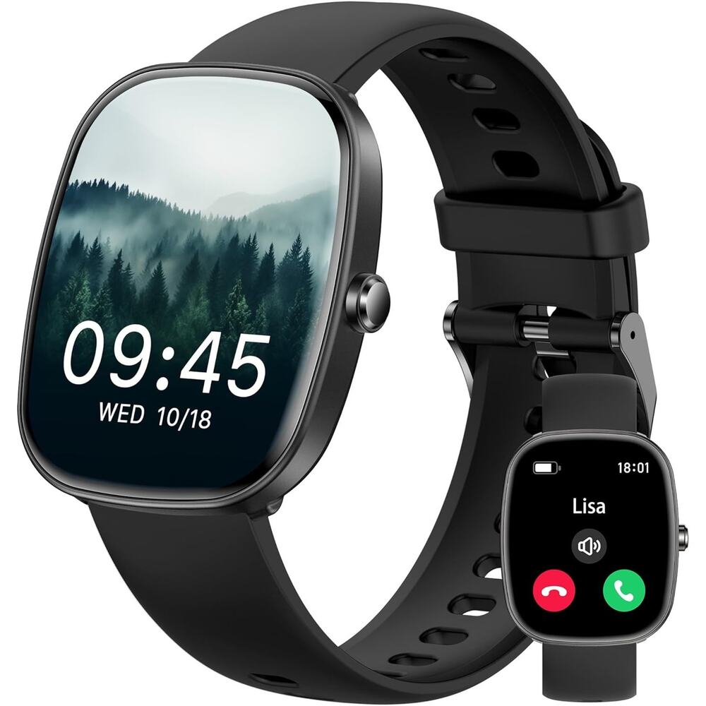 🔥Smart Watch Make/Answer Calls 1.83" Fitness Tracker Sleep Blood Ped BNWT🔥